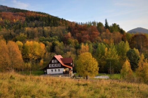 Dom Jesionów jesienią